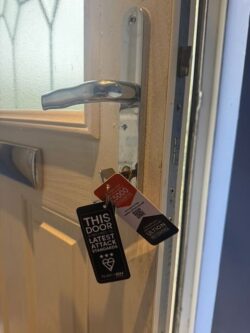 Ultion WXM ALPS 3-star high-security lock cylinder fitted to a front door in Moorgate, Rotherham.